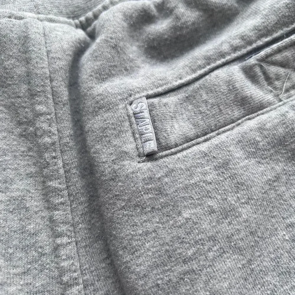 Staple Pigeon Men's Light Gray Sweat Shorts Multi-Colored Sides Size Large
